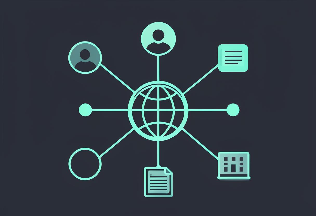 Automated JSON-LD schema graph connecting webpages, organizations and authors